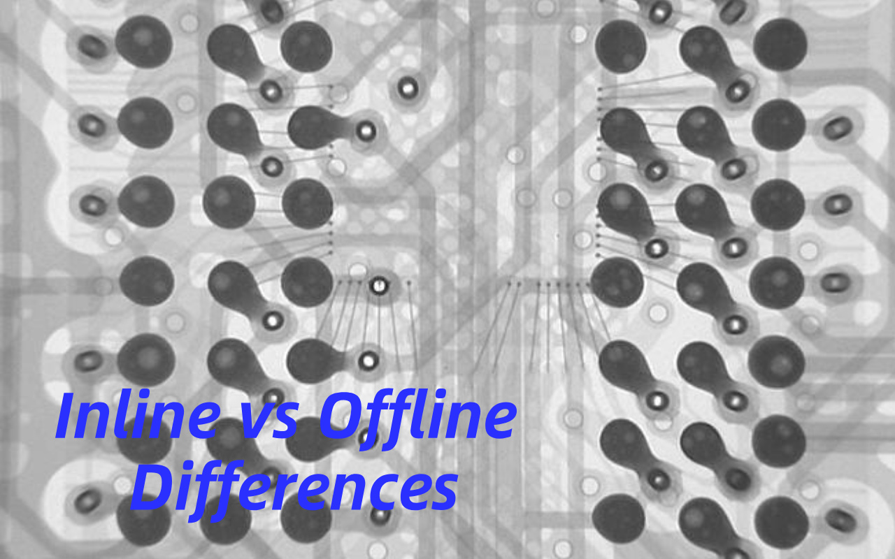 1. Inline vs Offline X-ray Why Choosing the Wrong One Is Costly 1. Raio X Inline vs Offline Por que escolher o errado é caro