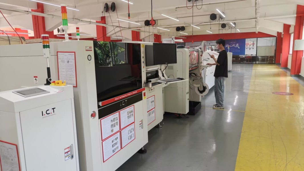 Engineer inspecting equipment functionality at I.C.T headquarters before shipment. Engenheiro inspecionando a funcionalidade do equipamento na sede de I.C.T antes do envio.