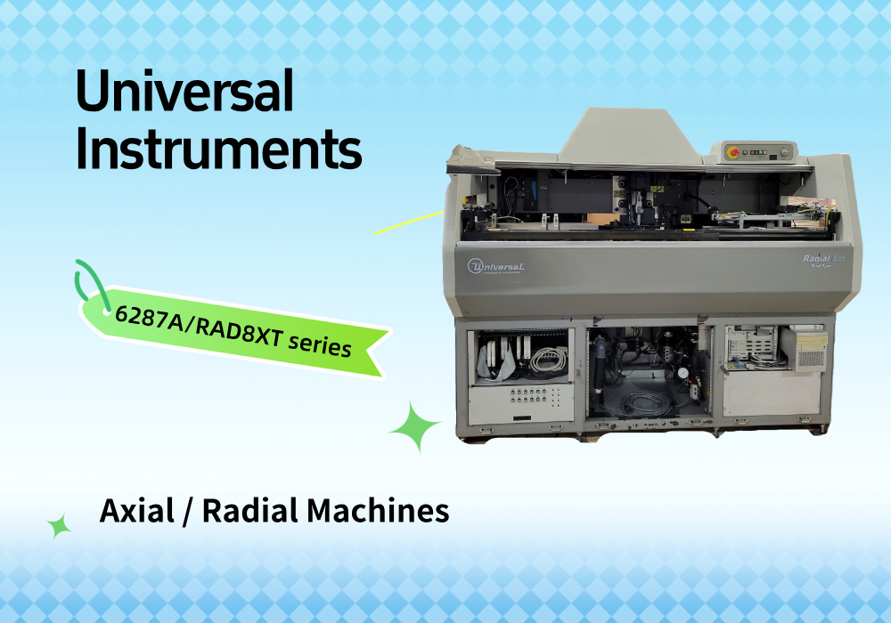 Universal Instruments axial radial machines Máquinas radiais axiais da Universal Instruments
