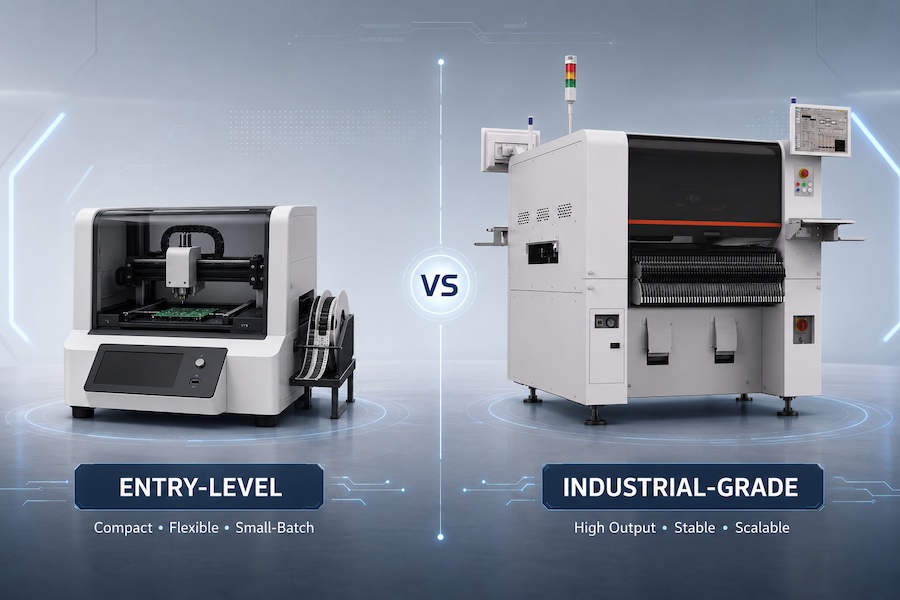 2-10 Entry-Level vs Industrial Pick and Place Machines 2-10 Máquinas de coleta e colocação de nível básico vs industriais