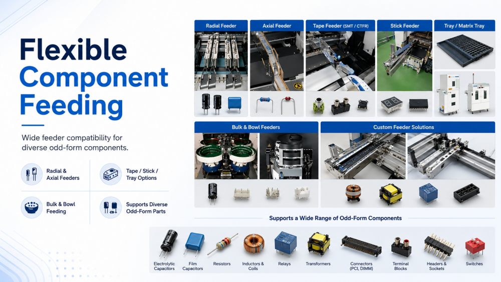Flexible Component Feeding Alimentação flexível de componentes