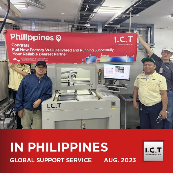 I.C.T Suporte técnico para PCBA Máquina roteadora para fabricante de produtos eletrônicos de consumo nas Filipinas