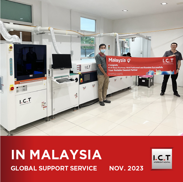  I.C.T entrega linha de revestimento PCBA para fabricação de eletrônicos na Malásia