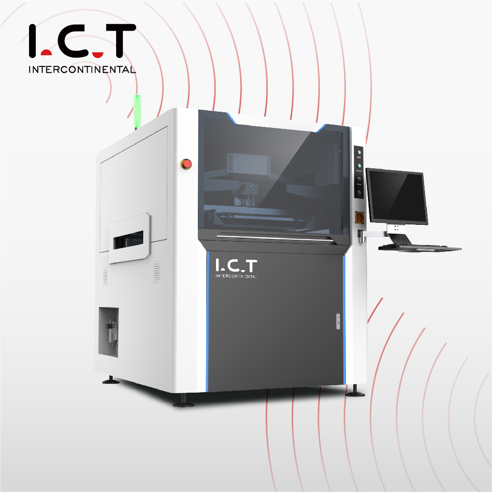 I.C.T |SMT Impressora automática de pasta de solda com suporte de alta precisão sem moldura estêncil