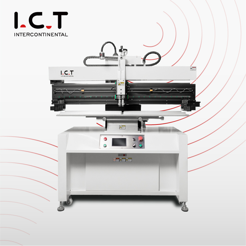 I.C.T |Impressora de estêncil de pasta de solda semiautomática LED SMT