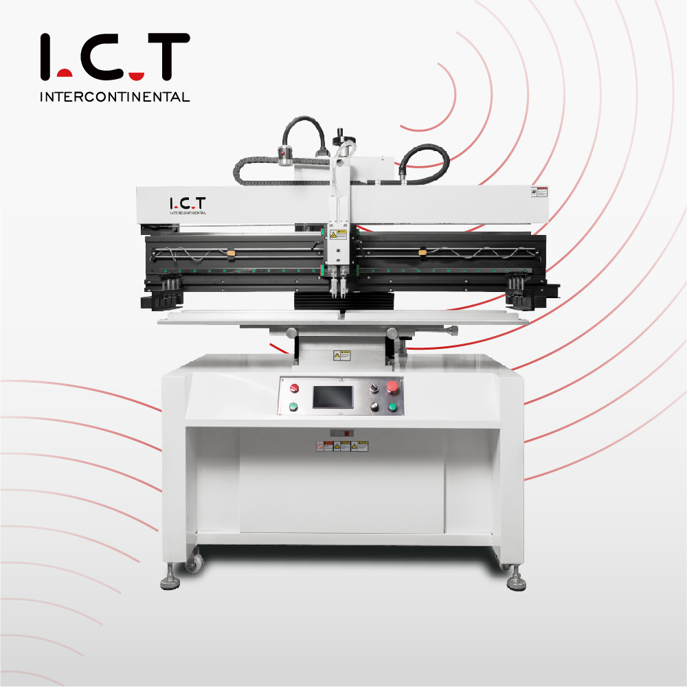 I.C.T |Impressora SMT Rodo Duplo Semiautomática estêncil