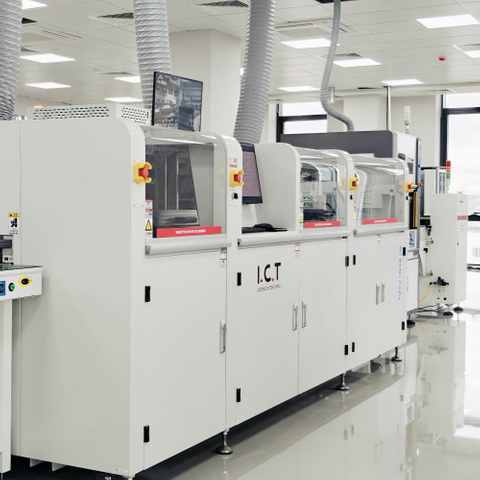 I.C.T-SS550P1 | Máquina de solda de onda seletiva on-line totalmente automática PCB com 2 potes de solda 