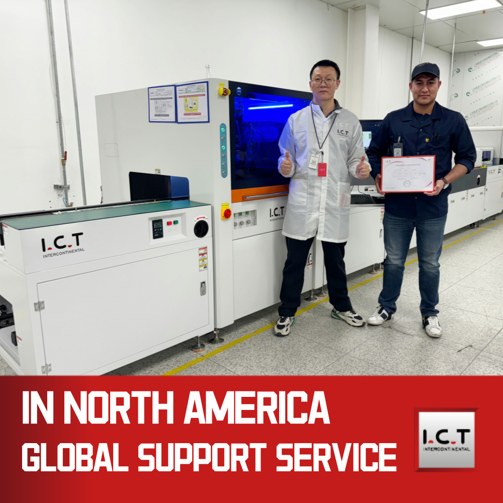 I.C.T | SMT Máquina de revestimento isolante digital duplo PCB Linha de produção