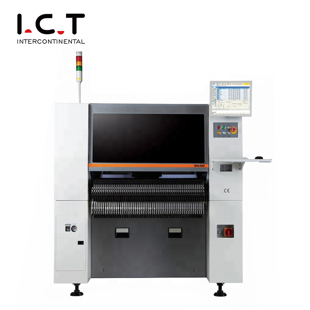 I.C.T |SMT Montador de chips / Máquina de seleção e colocação de 2 cabeças PCB Atirador de chips de controle de qualidade SM471