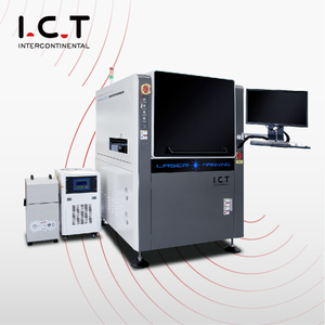 I.C.T |PCB Máquina de fabricação de laser em SMT linha com foco automático 