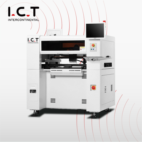 I.C.T |Máquina de seleção e colocação de componentes eletrônicos SMT 450*450mm PCB Montador de chip