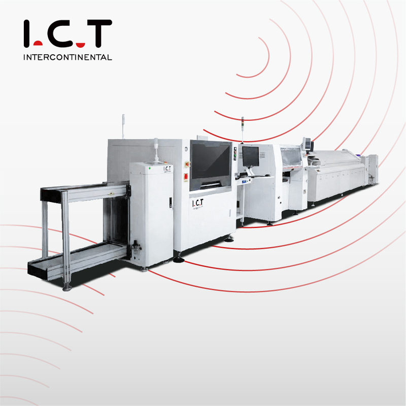 I.C.T |Lâmpada de rua para pequenas empresas LED Linha de montagem automática com Transportador SMT