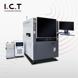 I.C.T |Máquina de marcação a laser de fibra dividida Toplus de 30w ou 40w para couro