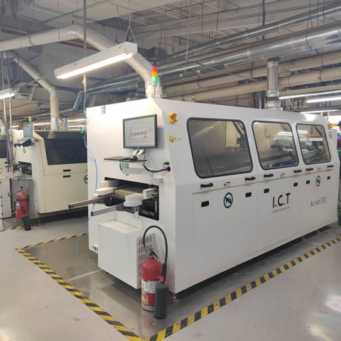 I.C.T | Sistema flexível de alta qualidade em máquina de solda por onda Máquina de imersão de solda dupla para vendas