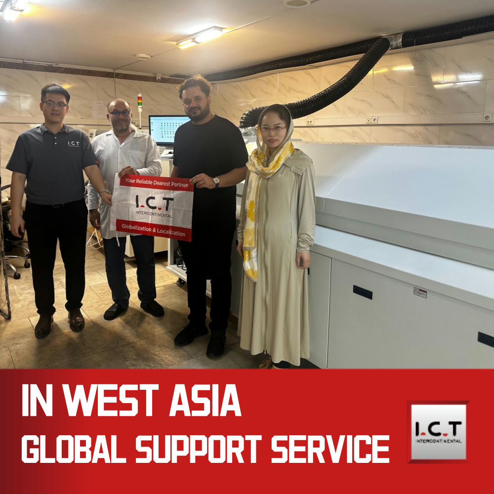 I.C.T | Forno de refluxo infravermelho de 9 zonas SMT Preço da máquina de montagem