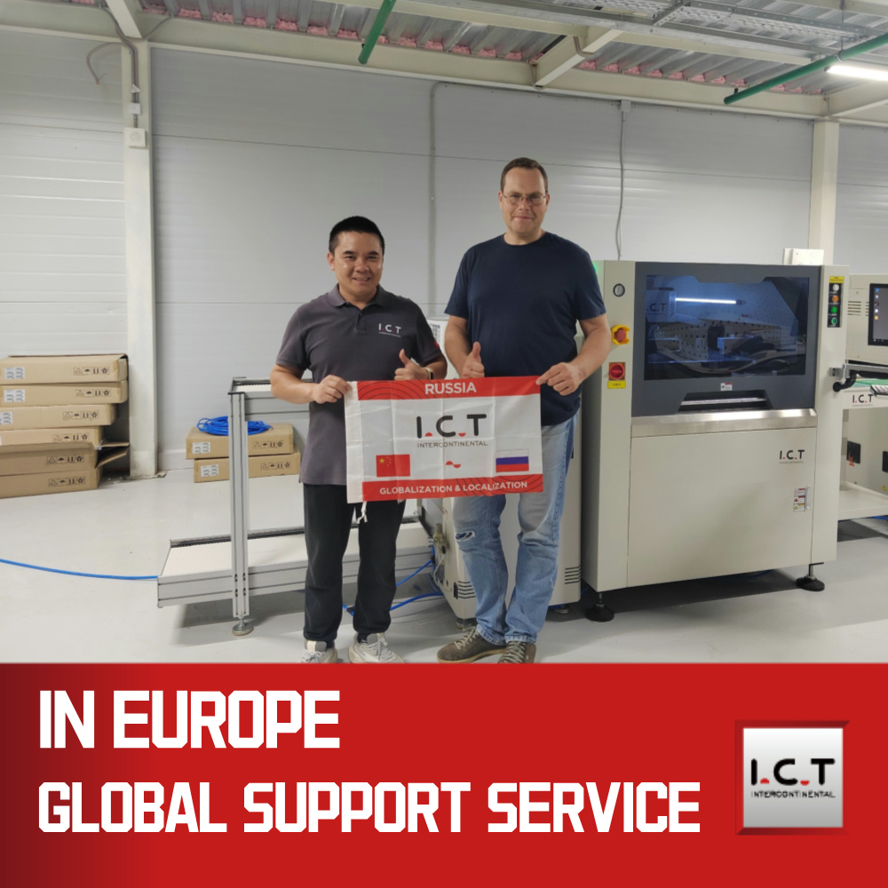 Pasta de solda de impressora totalmente automática SMT estêncil PCB Máquina de serigrafia I.C.T-5134