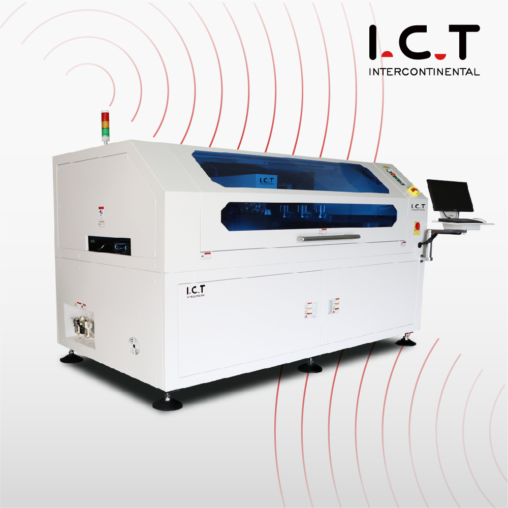 I.C.T |SMT impressora de tela automática SMD Máquina de impressão de solda com pasta totalmente automática