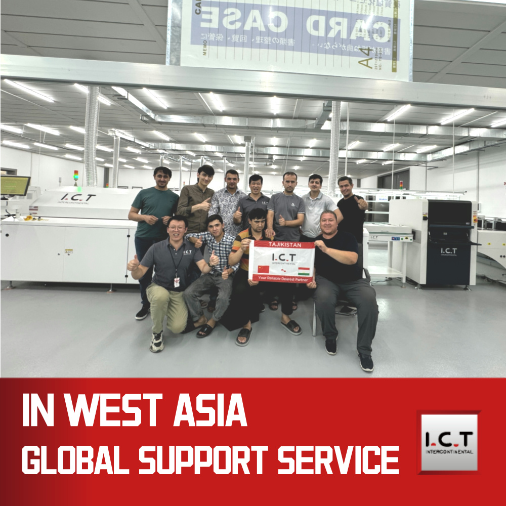 I.C.T | SMT Pasta de solda automática padrão de linha estêncil Máquina de impressão em spray