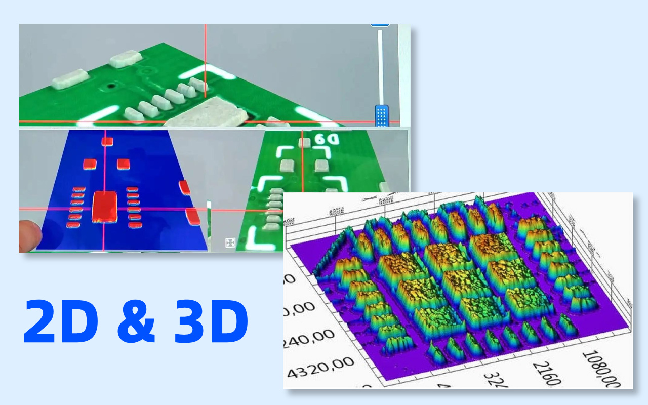 3. Compara&ccedil;&atilde;o de tecnologia 2D SPI vs 3D SPI