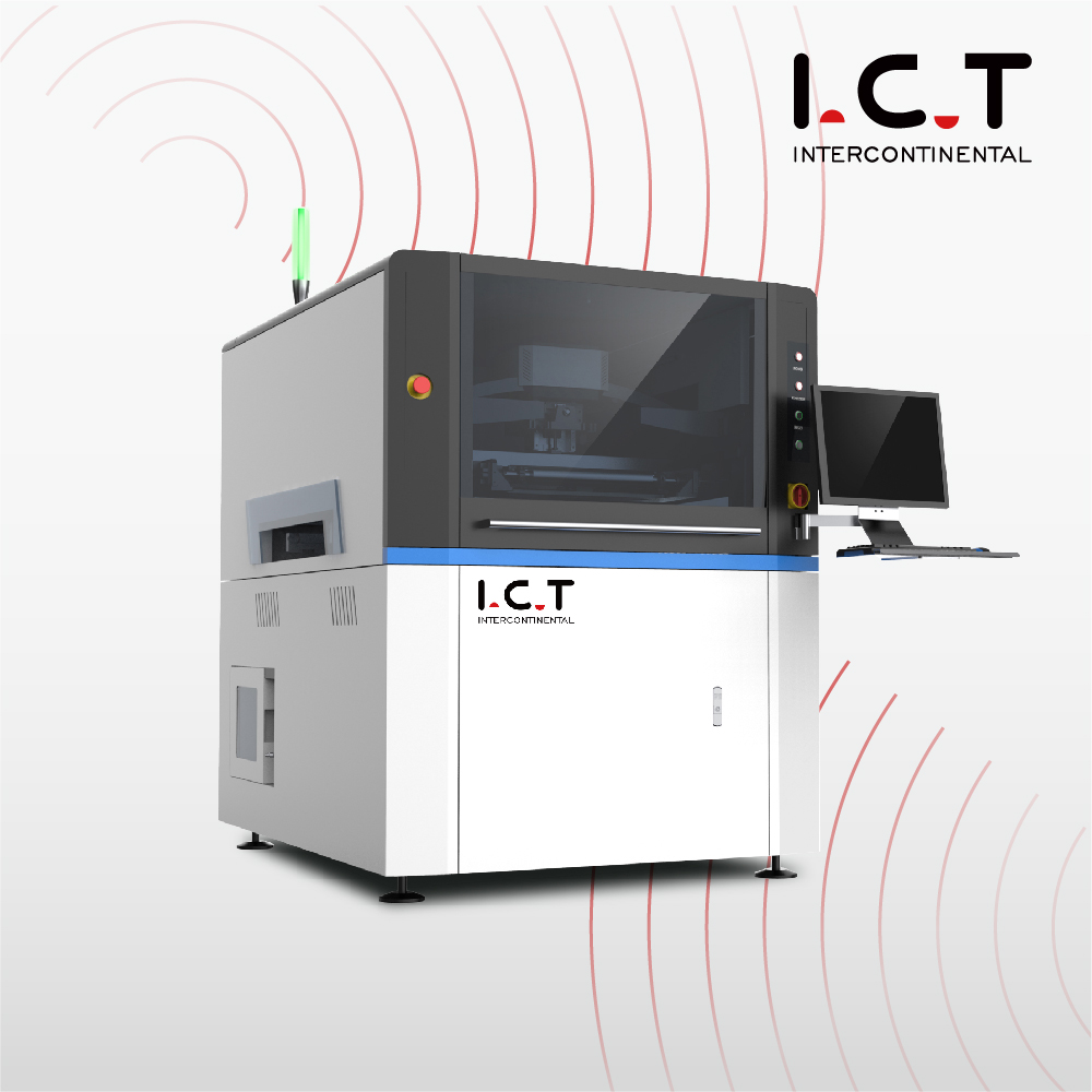 Pasta de solda SMT estêncil Impressora SMD Modelo totalmente automático I.C.T-1200mm