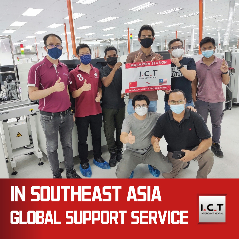 I.C.T | Impressora de estêncil pasta de solda de alta precisão SMT impressora de estêncil automática PCB impressora