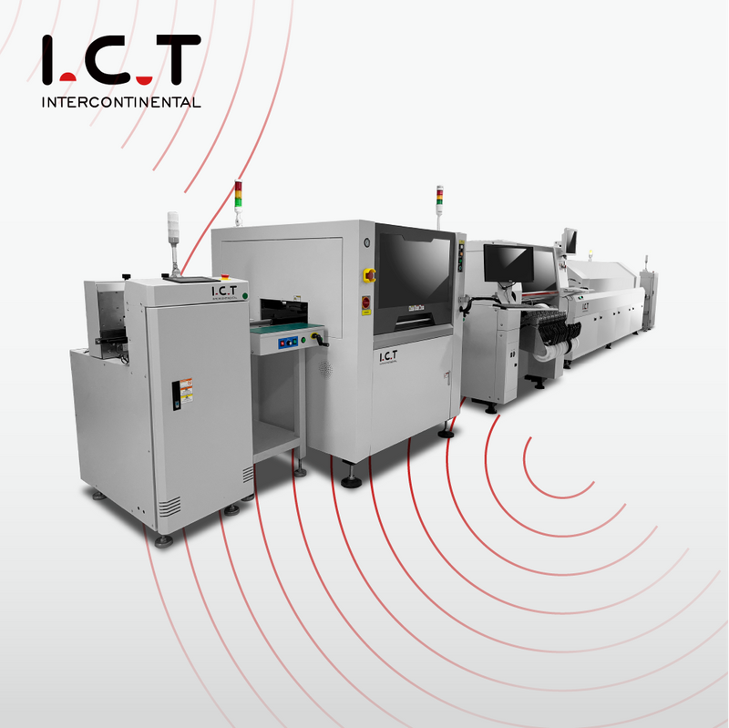 I.C.T |Linha de produção de montagem SMT PCB econômica com alta velocidade