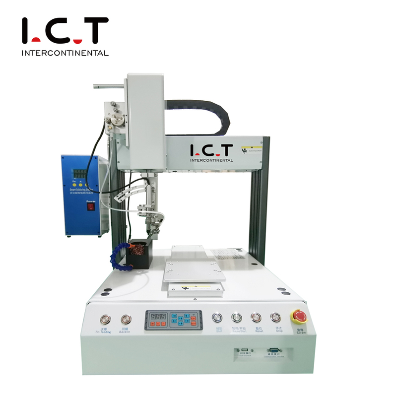 I.C.T |Robô de solda com ferramenta de imersão de ferro elétrico automático de 5 eixos PCB