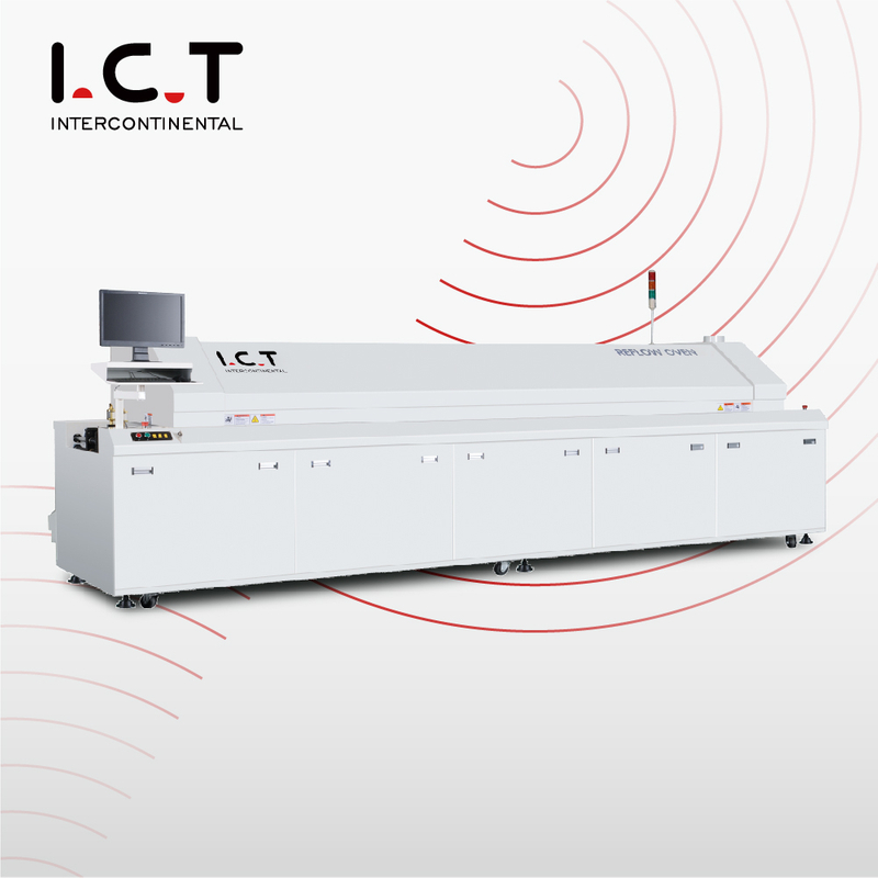 I.C.T |Shenzhen SMT Solda em forno de refluxo de chumbo para máquina de solda 