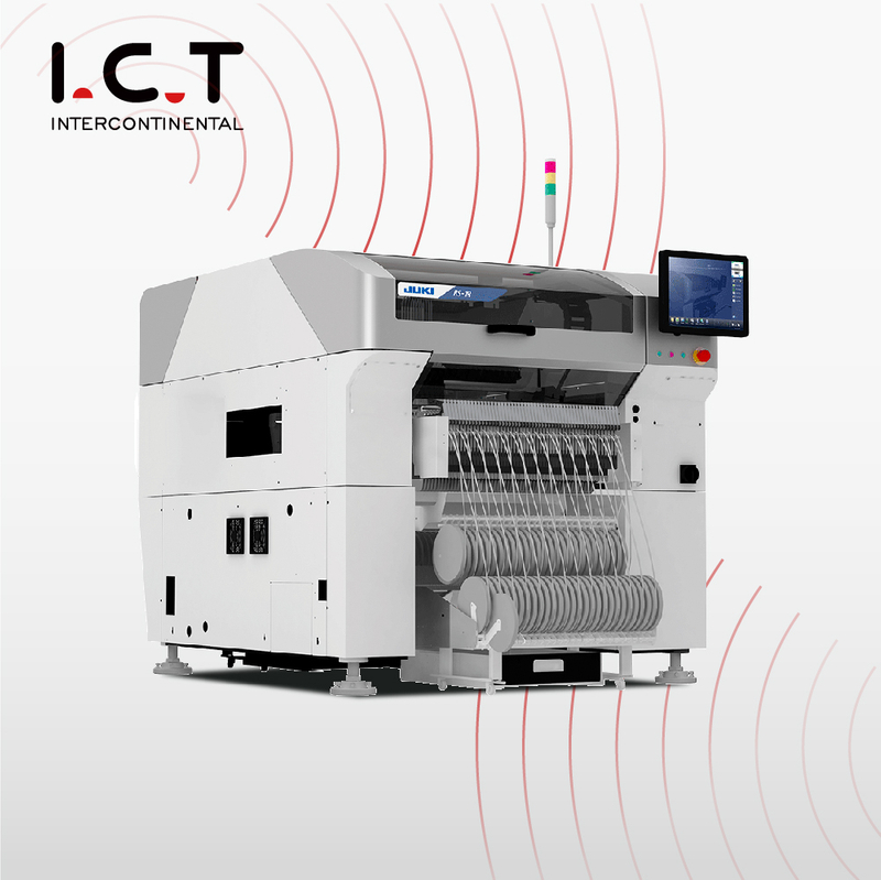 I.C.T |JUKI SMD IC Pick and Place Machine 10 Cabeças PCBA Linha de Máquina de Montagem Pick & Place