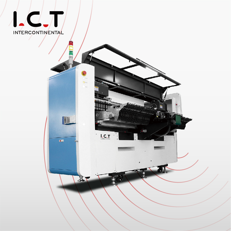 I.C.T |Máquina de seleção e colocação totalmente automática SMT LED SMD com 8 cabeças 