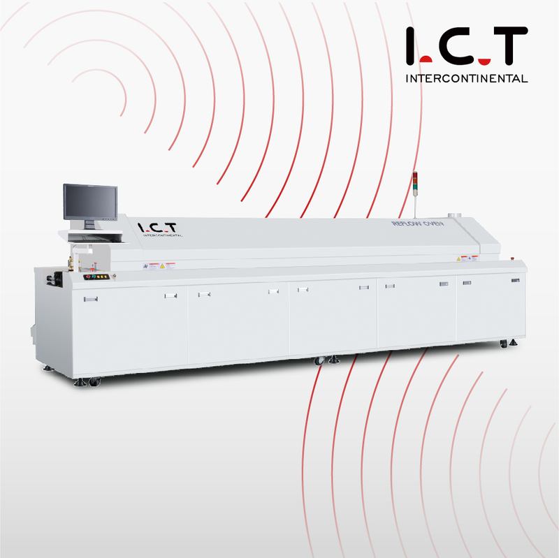 I.C.T |SMT Fábrica de forno de refluxo para máquina de solda por refluxo