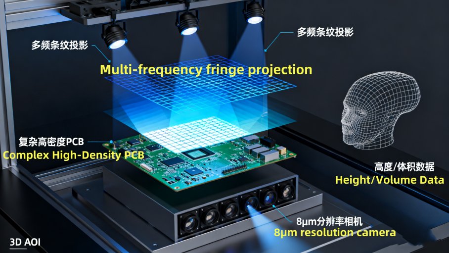 Diagrama esquemático de imagens de luz estruturada 3D