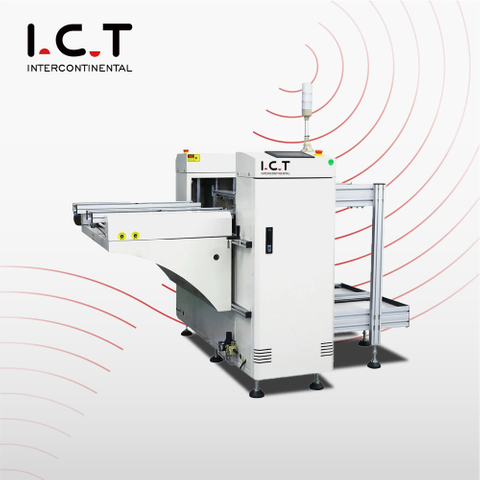 I.C.T Descarregador automático SMT de trilhos duplos PCB