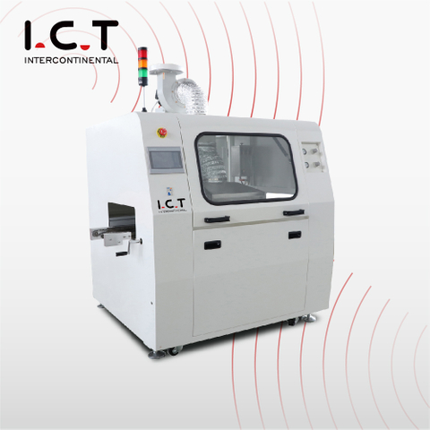 I.C.T |Máquina de solda por onda de tampo de mesa automática com corrente