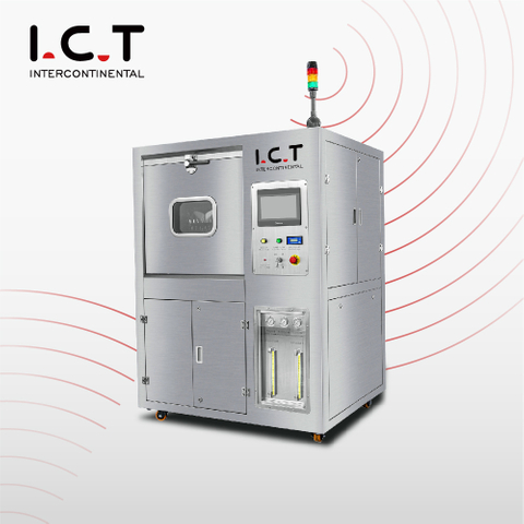 I.C.T |SMT fluxo de malha de aço PCB Spray de limpeza para contato com álcool Máquina