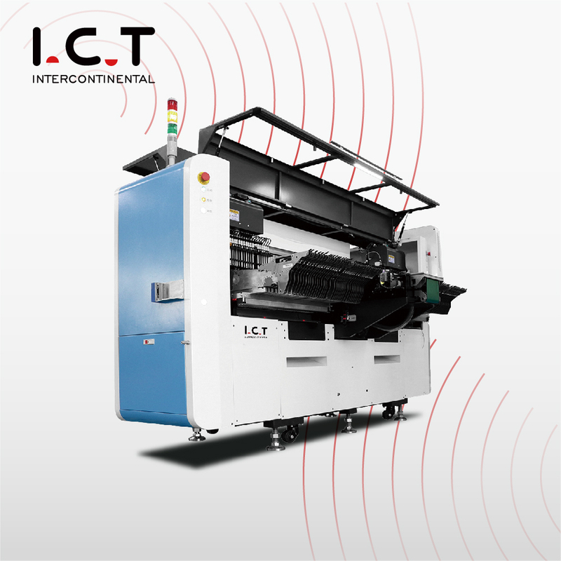 I.C.T |Máquina de picareta e colocação totalmente automática de alta velocidade Visual Led SMT