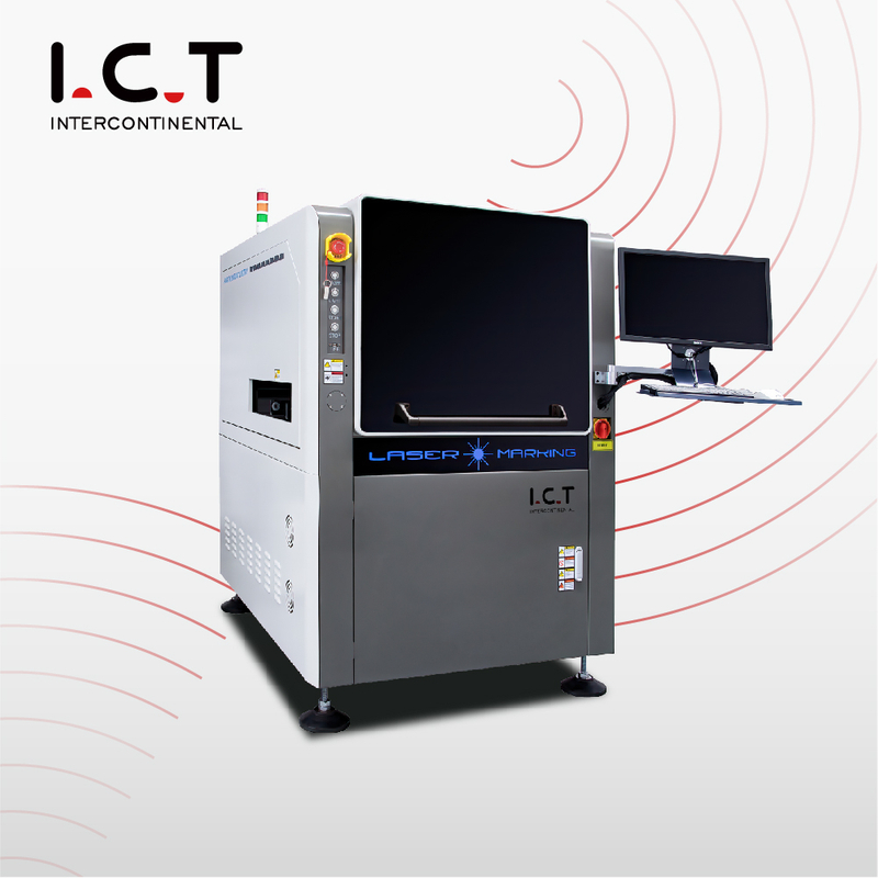 I.C.T |Máquina de marcação a laser de fibra 50w com cobertura completa