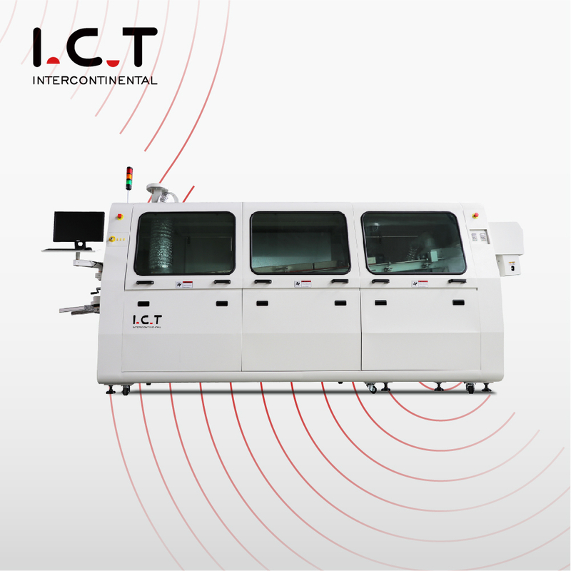 I.C.T |Preço baixo Máquina de solda por onda PCB pulverizador de fluxo de mesa DIP máquina de solda