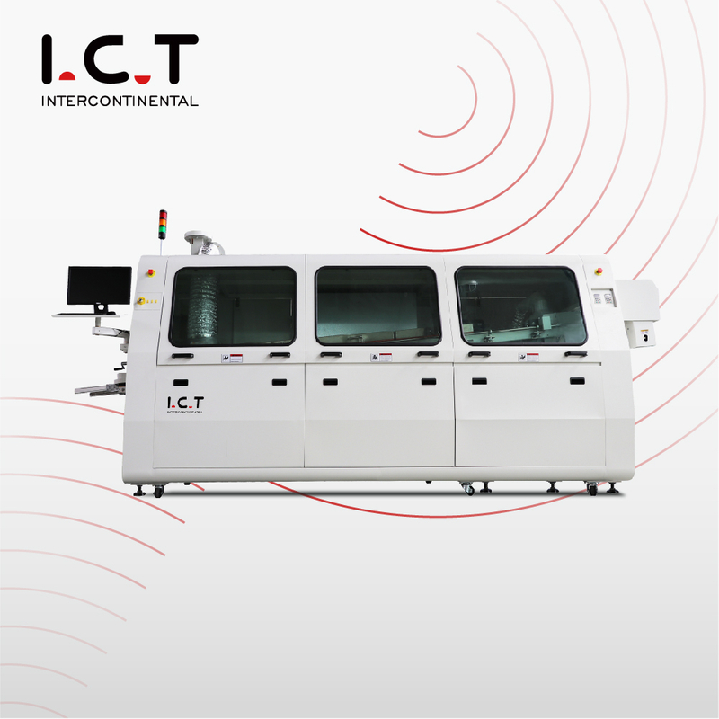 I.C.T |Máquina de solda por onda com fluxo para peças grandes PCB 