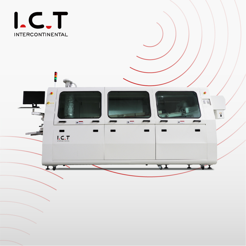 I.C.T |Máquina de solda por onda de nitrogênio de plataforma dupla Acrab450