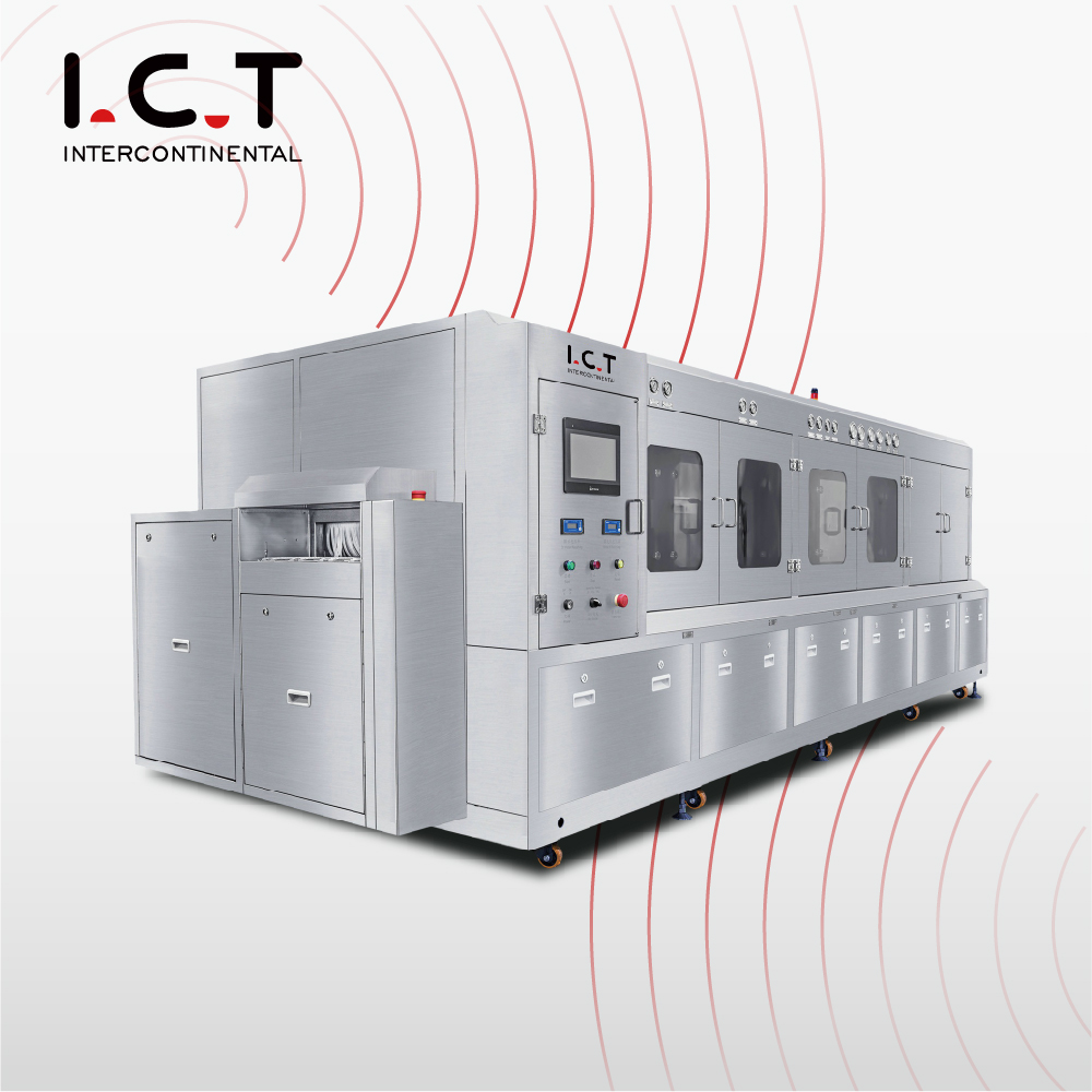 I.C.T |Máquina de limpeza de ondas pcb à base de água para PCB