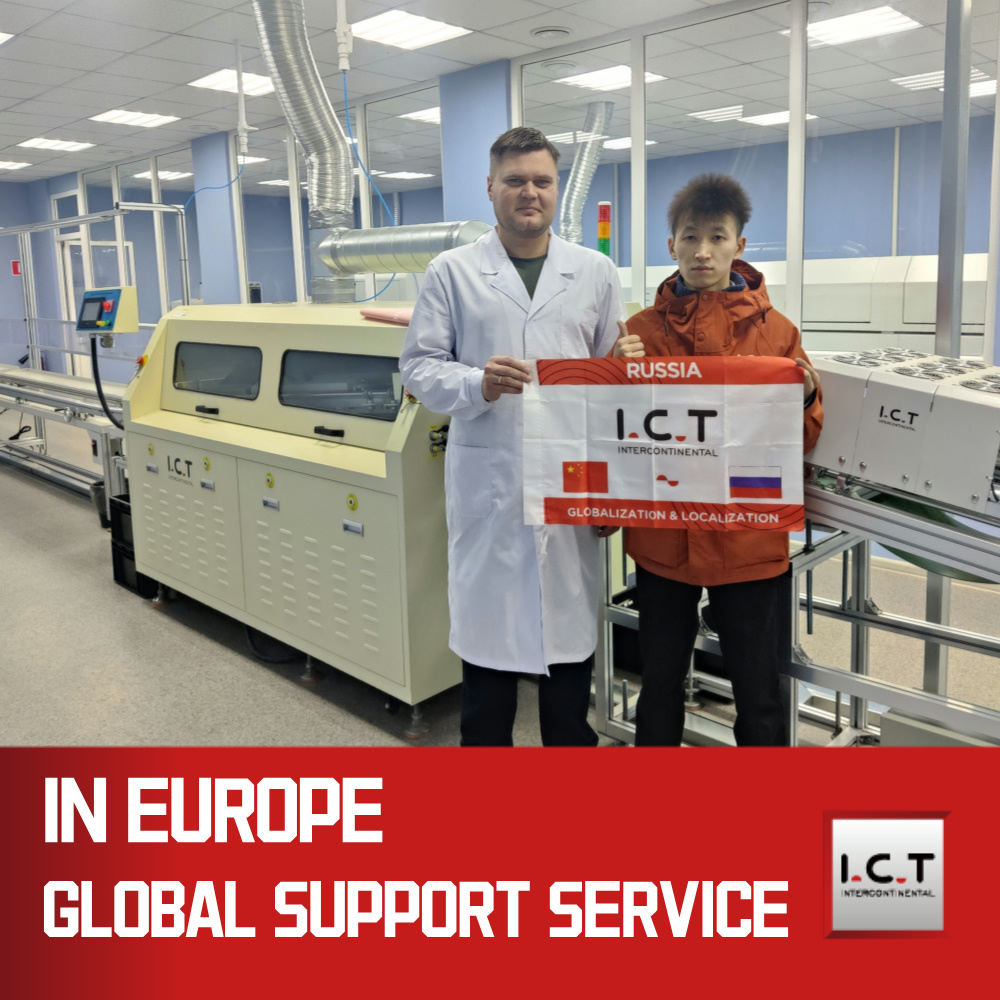 I.C.T | PCB Máquina de solda por onda totalmente automática sem chumbo