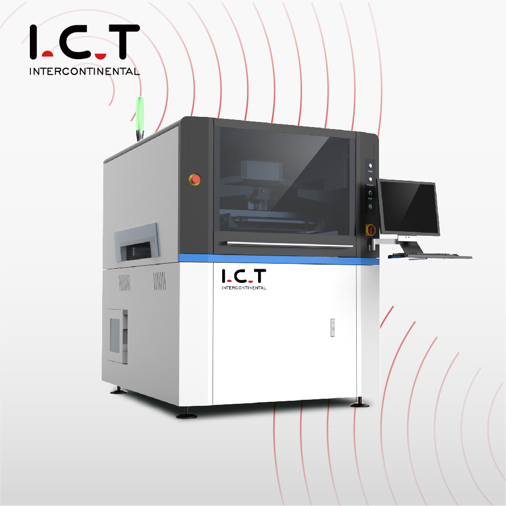 I.C.T |Máquina eletrônica de impressora de tela totalmente automática SMT PCB estêncil