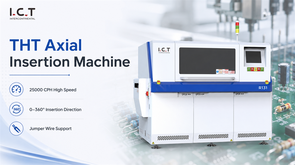 I.C.T THT Axial Insertion Machine I.C.T THT Máquina de inserção axial