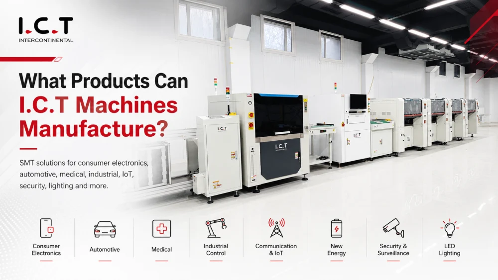 Que tipos de produtos podem I.C.T SMT Machines Manufacture.webp