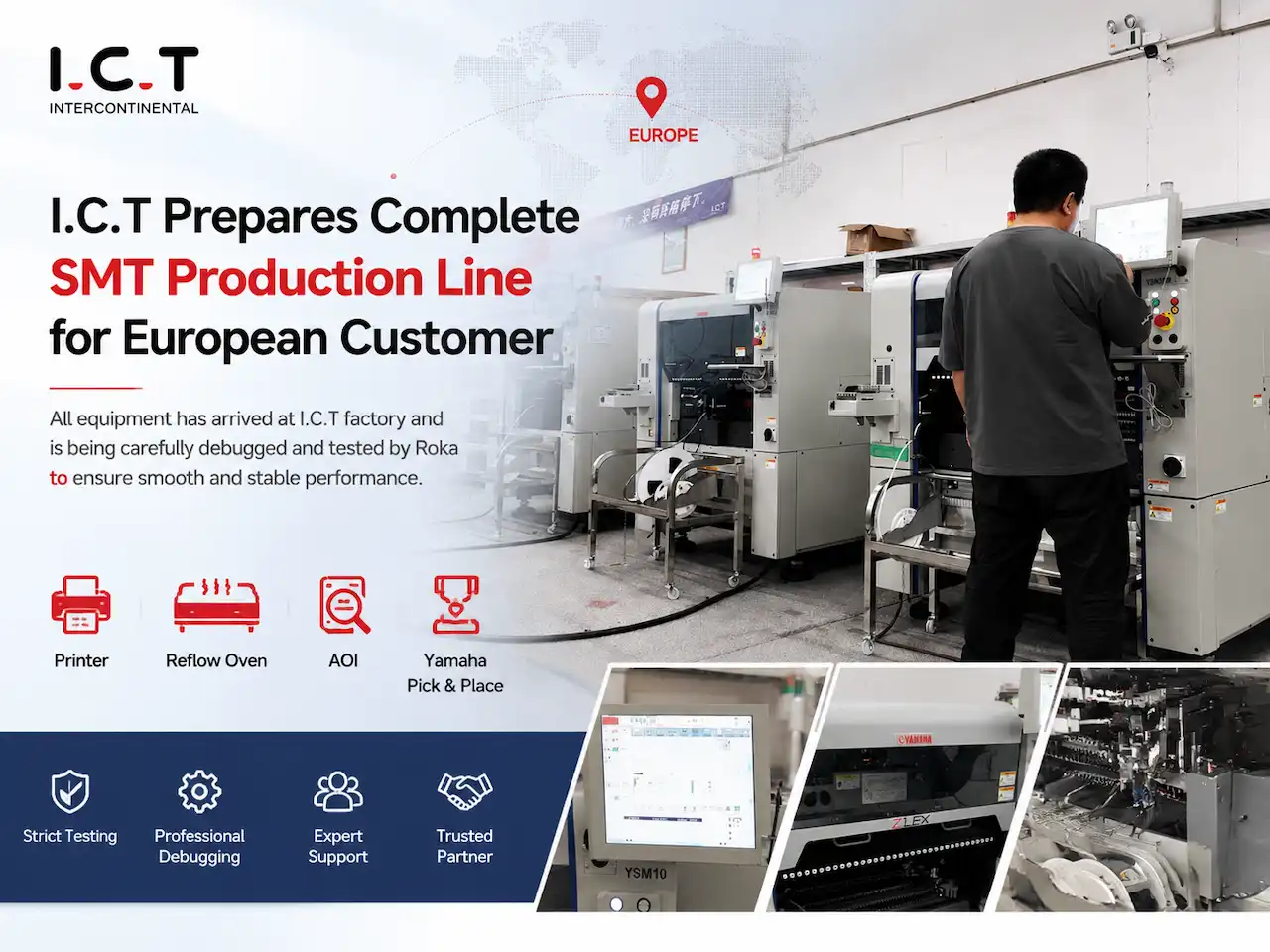 I.C.T prepara linha de produ&ccedil;&atilde;o SMT completa para cliente europeu.webp